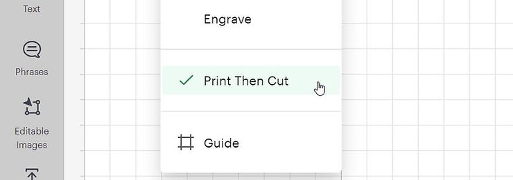 design space select print then cut