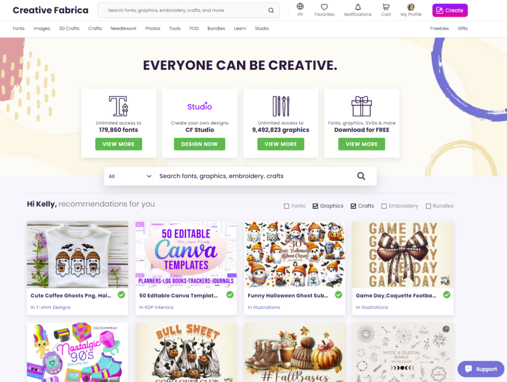 Creative Fabrica - A place to download patterns, images and fonts